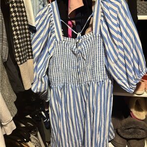 Ava & Viv Blue and White Striped Dress